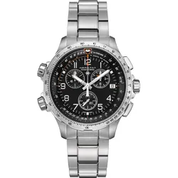 Hamilton Khaki Aviation X-WIND GMT Chrono Quartz H77912135 - schwarz,silber - 46mm