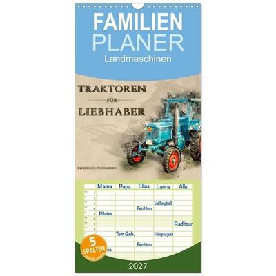 Familienplaner 2027 - Traktoren für Liebhaber mit 5 Spalten (Wandkalender, 21 x 45 cm) CALVENDO