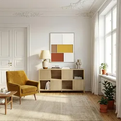 Sideboard Lukkodso 77x145x30 cm Eicheoptik, mittelhell [en.casa]