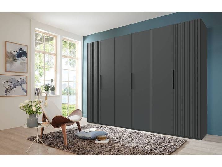 Drehtürenschrank Andorra 300cm Grau/Graphit