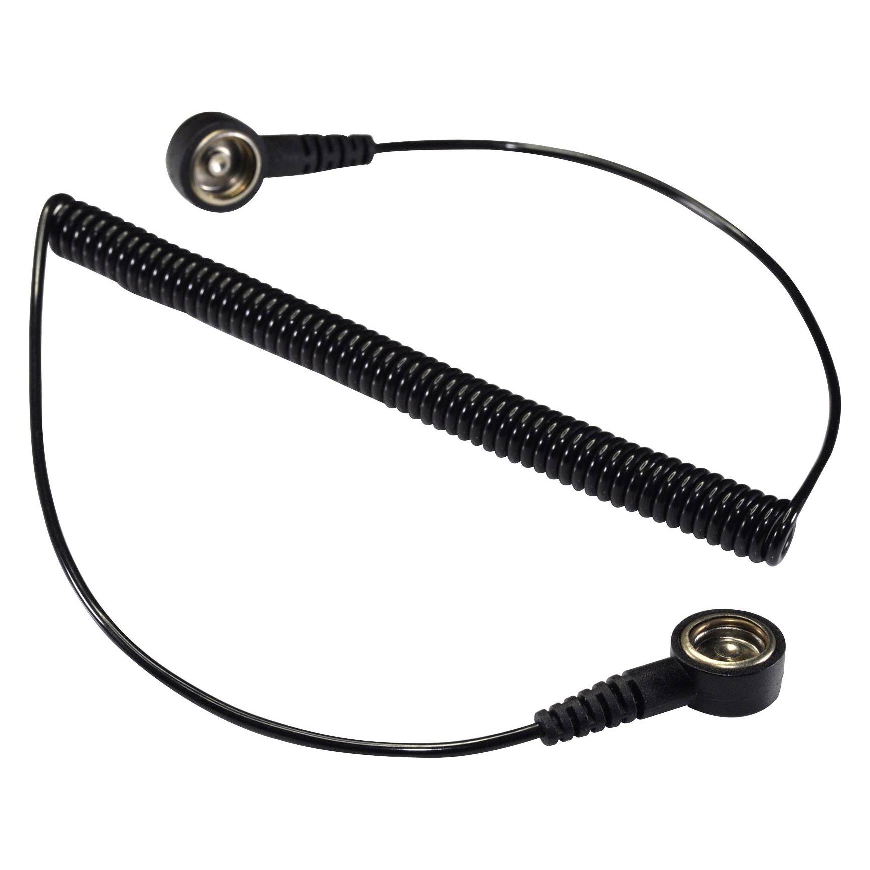 Tru Components ESD-Spiralkabel mit Druckknopf an beiden Enden (Statikschutz) (1364535)