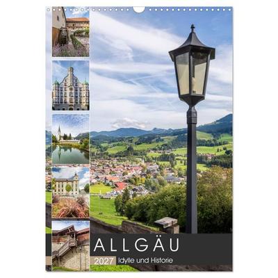 ALLGÄU Idylle und Historie (Wandkalender 2027 DIN A3 hoch), CALVENDO Monatskalender