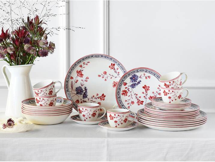 Set de vaisselle Cottage 29 x 31 x 40cm Multicolore/Multicolore 30 éléments