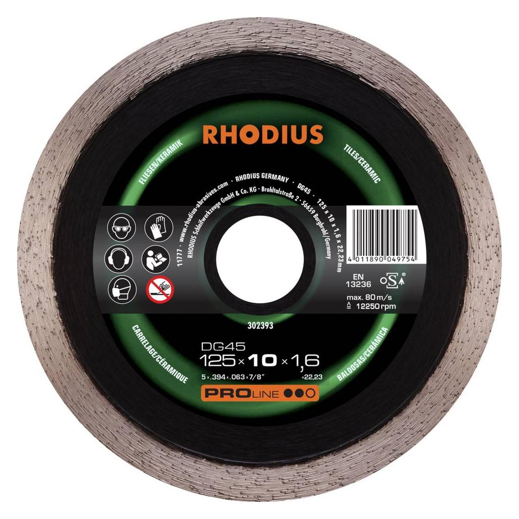 Rhodius DG45 302393 Diamanttrennscheibe 1 St. Fliesen, Keramik (302393)