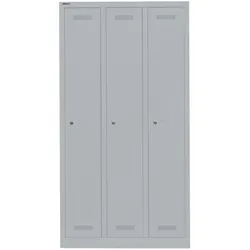 Garderobenschrank MonoblocTM | 3 Abteile - 355 silber