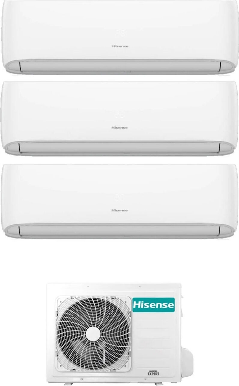 Hisense Cf25/25/25yr4bg+3amw72u4rjc Climatizzatore Trial Split Inverter 9000+9000+9000 Btu /h Condizionatore Con Pompa Di Calore Classe A++/a+ Gas R32 (Unità Interna + Unità Esterna) - 3amw72u4rjc Serie Hi-Comfort