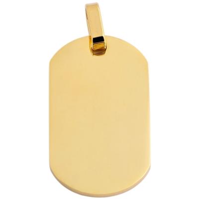 Dog Tag Anhänger AKZENT "Ranger, langlebig", gold (goldfarbig), Schmuckanhänger, Herren, Edelstahl