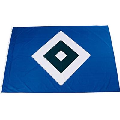 Fahne HAMBURGER SV "Hamburger SV Fahne HSV Hissfahne 'Raute' 150x200", blau (mehrfarbig), Fahnen