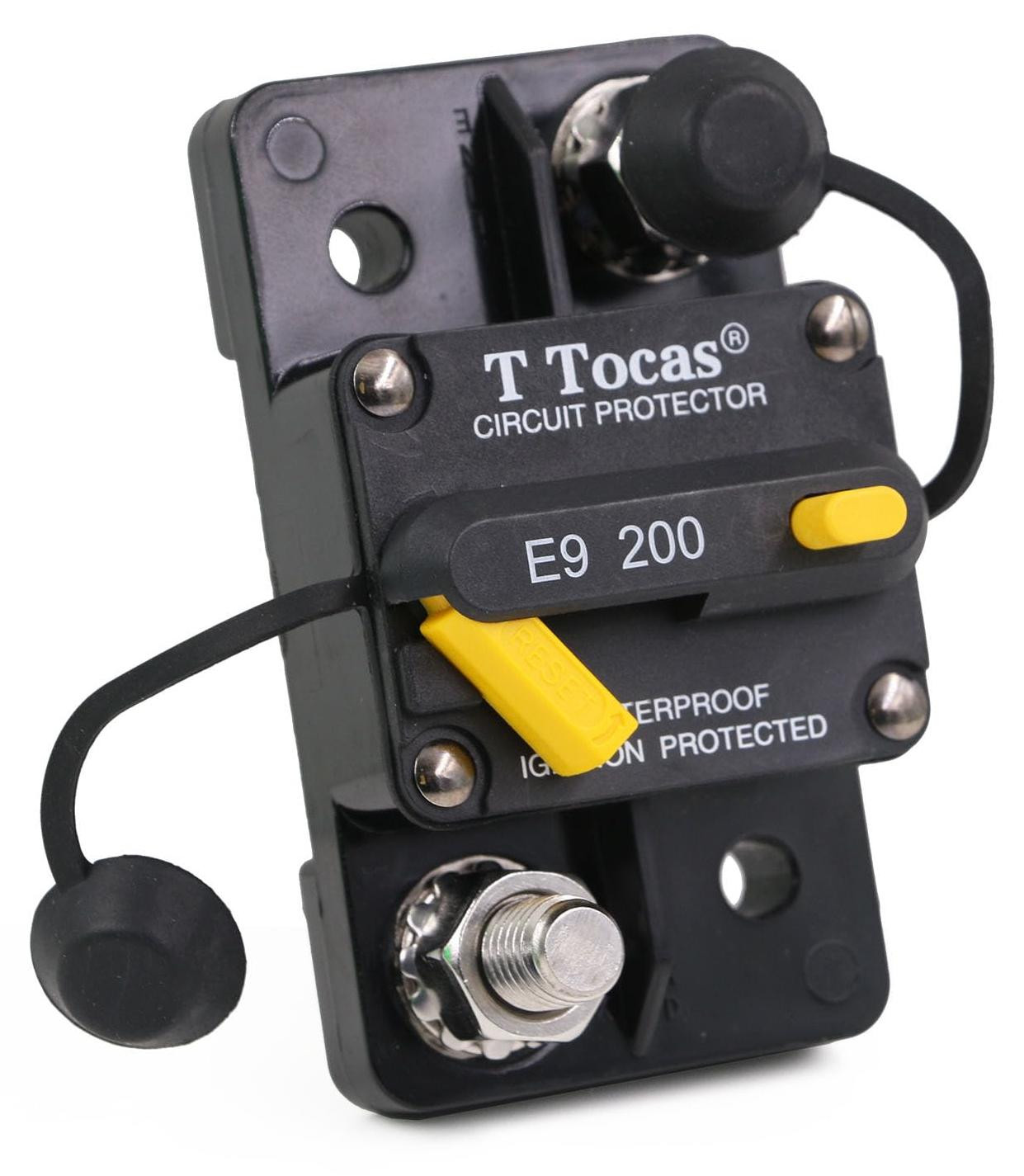 Dripio Stroomonderbreker 200A met handmatige reset, 12-48V DC, waterdicht