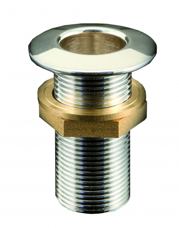 HiNelson Scarico a mare con bordo basso in ottone cromato Scarico a mare da 3/8