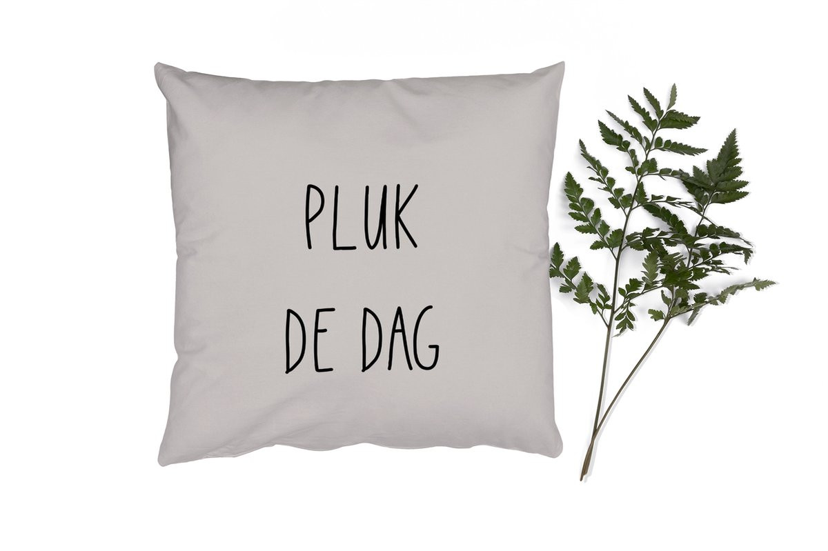 Carpe Diem Sierkussen met tekst quote - 50 x 50 cm