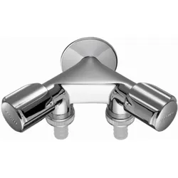 Schell, Duscharmatur + Badewannenarmatur, NA-Doppelventil COMFORT chrom, 2x Schlauchanschlüsse 1/2Zoll AG