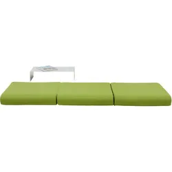 Softline Faltmatratze Bingo Filz grasgrün/Aluminium, Designer Michiel van der Kley, 65x12x65 cm