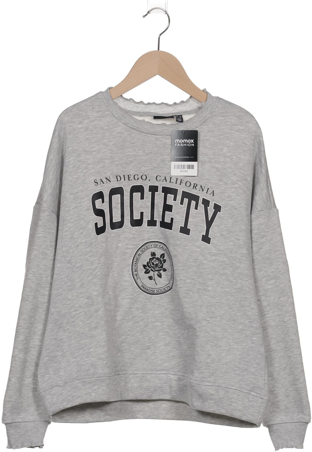 pieces Damen Sweater, Grau, Gr. XS, Baumwolle / Synthetik - Second Hand