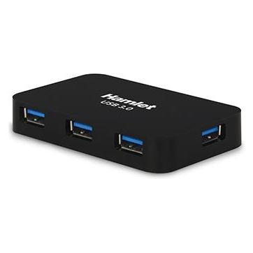 Hamlet 4-Port 5 Gbps usb 3.0 hub (USB-B, 4 Ports) (XHUB430BK)