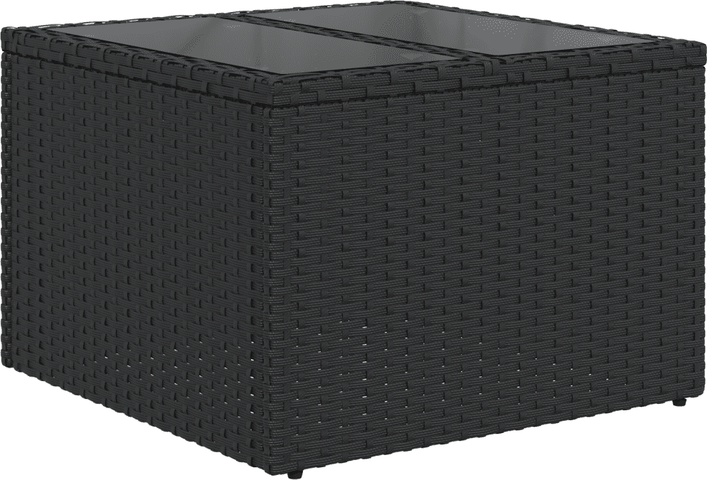 vidaXL Set de sofás de jardín 6 piezas y cojines ratán sintético negro Negro