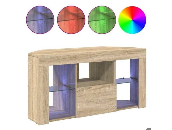 Cabinet TV - Gris - Meuble TV pour Télévision - 1 PC - LED d'Angle Chêne Sonoma 100x40x50 cm T2275