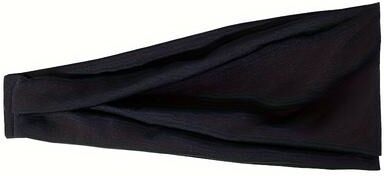 Market Central Sweat Proof Headband For Running And Fitness Breathable Quick Dry Sports Hair Band black