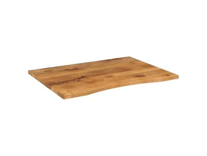 HGPOTUY Schreibtischplatte mit Aussparung 100x80x2,5cm Massivholz Mango Massives Mangoholz, rustikales Design, mit Aussparung, für Büro- und Esstische, leicht zu reinigen