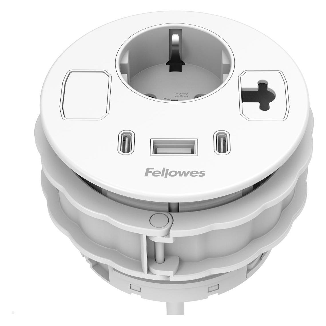 Fellowes Power-Spot Einbausteckdose mit 1x USB-A und 2x USB-C Charger 45W ( 1001... (70595010)