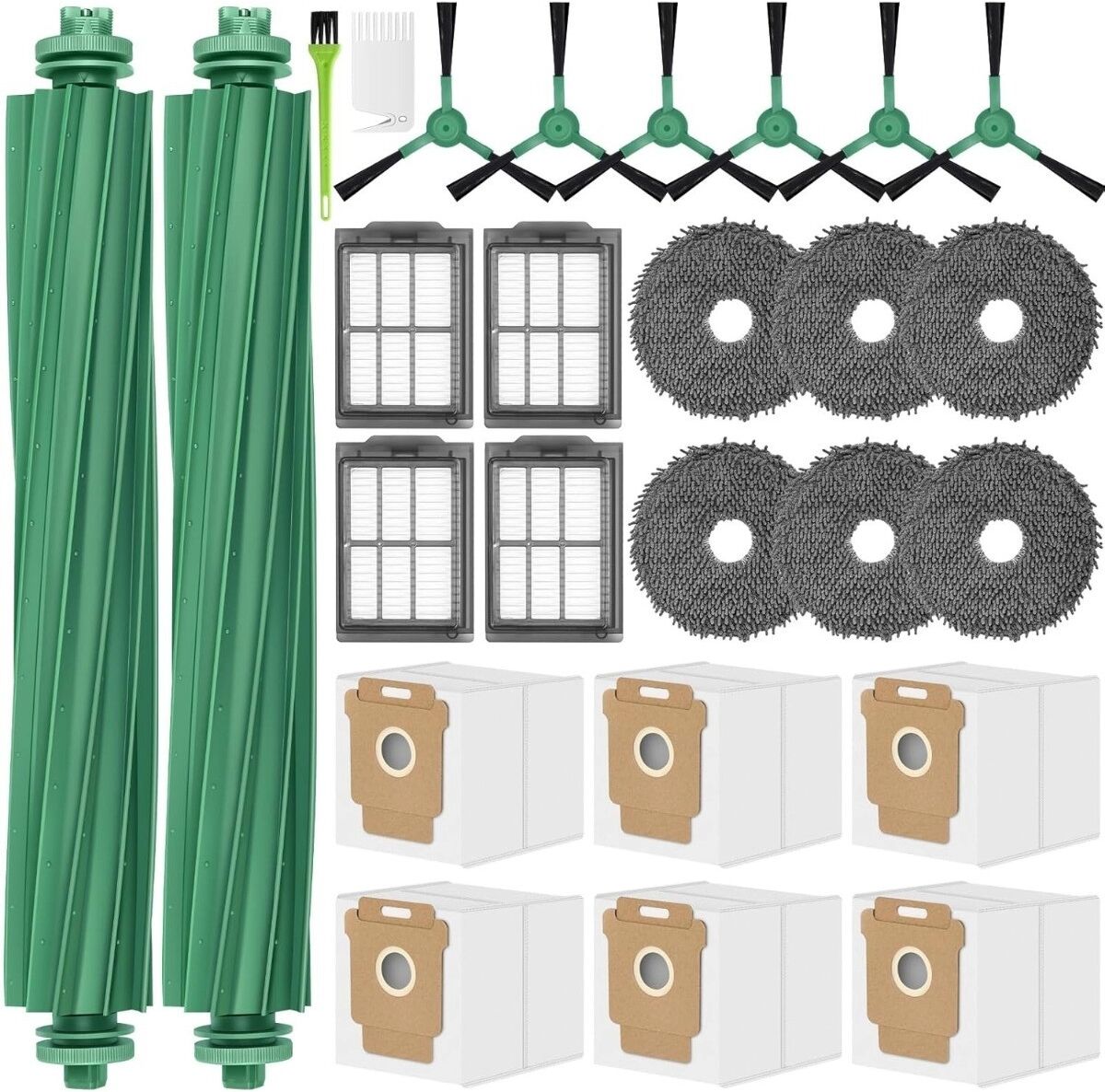 INF Ersatzteile-Kombi-Set für Saugroboter – kompatibel mit iRobot Roomba 505/405/500/400/506/507, Mehrfarbig