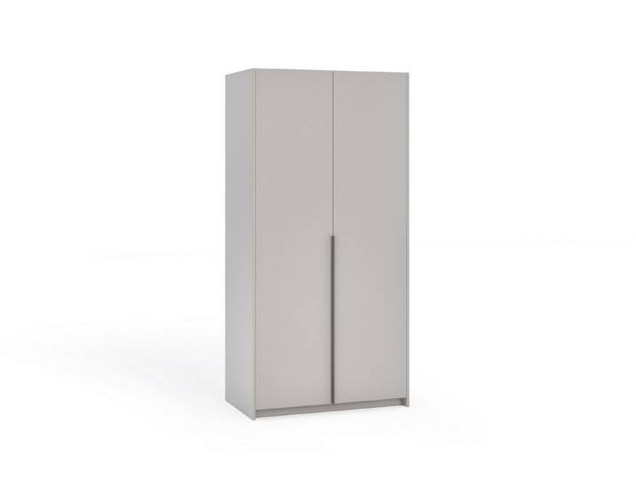 Masseno Drehtürenschrank AMARA 100 cm Kleiderschrank 2 Türen Schlafzimmerschrank Kaschmir
