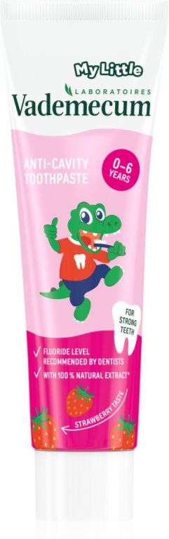 Vademecum My Little Strawberry dentifrice pour enfants au fluorure fraise 50 ml