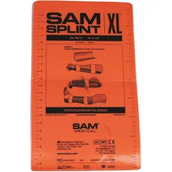 SAM Splint XL Schiene 14 x 91,44 cm orange/blau gefaltet
