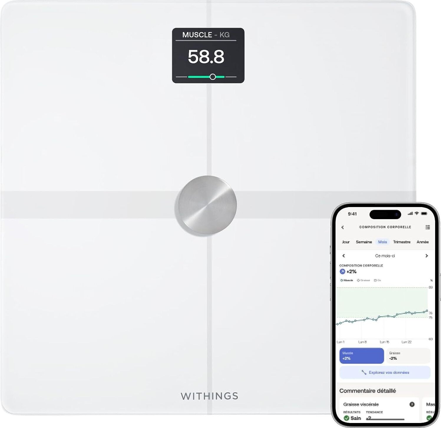 Withings Body Smart elektronische personenweegschaal wit
