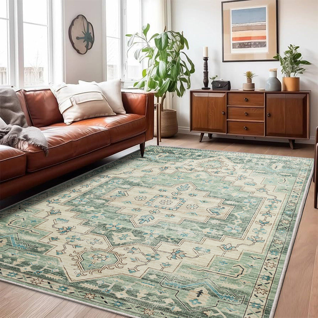 Marlow Home Co. Audelia Vintage Look Shag Area Rug Ember Rectangle 160 x 230 cm