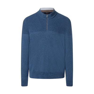 Strickpullover MAERZ MUENCHEN "Maerz Muenchen 449900 Strickpullover Herren Bekleidung", Herren, Gr. 52, blau, 100% Wolle, Pullover Strickpullover