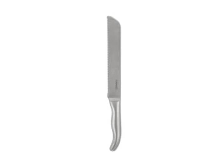 LE CREUSET Brotmesser, 20 cm 18/8 Damaststahlklinge mit Wellenschliff, Edelstahlgriff, Silber, 98000520000100