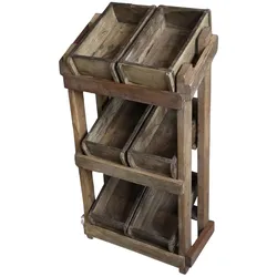 Chic Antique Grimaud Regal mit 6 Backsteinformen, H92/L43/B32 cm