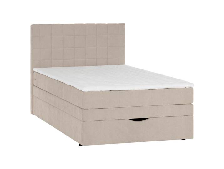 Welnova Boxspringbett, Beige, Kunststoff, H3, 7-Zonen, 90x200 cm, Bettkasten, Schlafzimmer, Bett, Einzelbetten