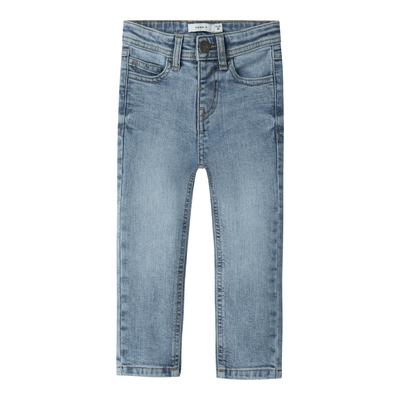 Slim-fit-Jeans NAME IT "NMMSILAS SLIM JEANS 8809-MD TB", Jungen, Gr. 116, N-Gr, blau (medium blau denim), Denim/Jeans, Obermaterial: 98% Baumwolle, 2% Elasthan, Abriebeffekte, slim fit lang, Jeans Slim-fit-Jeans, Baumwollmischung, slim fit