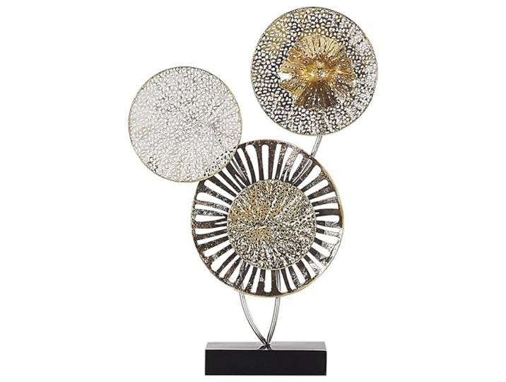 Beliani Moderne, 3-teilige Tischdeko aus Metall in Gold and Silber Uranium