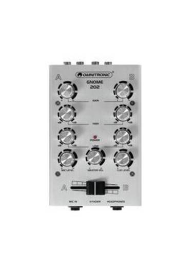 Omnitronic GNOME-202 2-Kanal DJ Mixer Silber