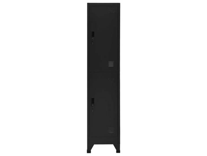 Casier de bureau/Armoire à casiers - mango - Noir 38x45x180 cm - Acier M109