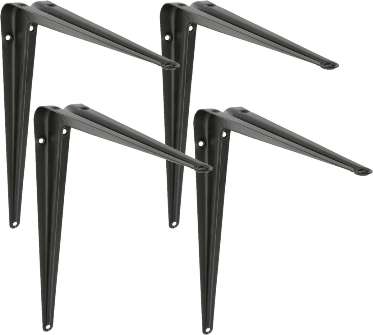 Amig Plankdrager van metaal, 4 stuks, zwart, H 300 x B 250 mm