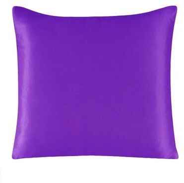 Uplifted Finds Pure Silk Pillowcase With Zipper Closure Soft Luxury Pillow Cover 80 X 80 Cm violet