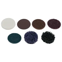 KS Tools Ersatz-Schleifpads, Ø50mm, 10er Pack Topfkratzwolle weiß - 515.5081 - weiß