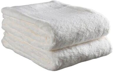 Delilah Home Organic Cotton Face Towels 13 Inch by 13 Inch Face Towels Twin Pack White
