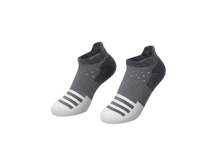 Mobi Garden Chaussettes courtes d'extérieur (2 paires) - Gris &amp; blanc - M