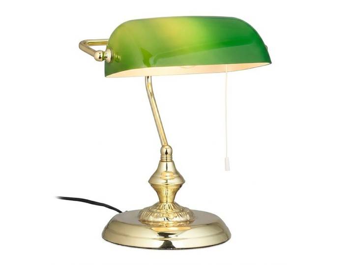 Relaxdays Bankerlampe mit Zugschalter