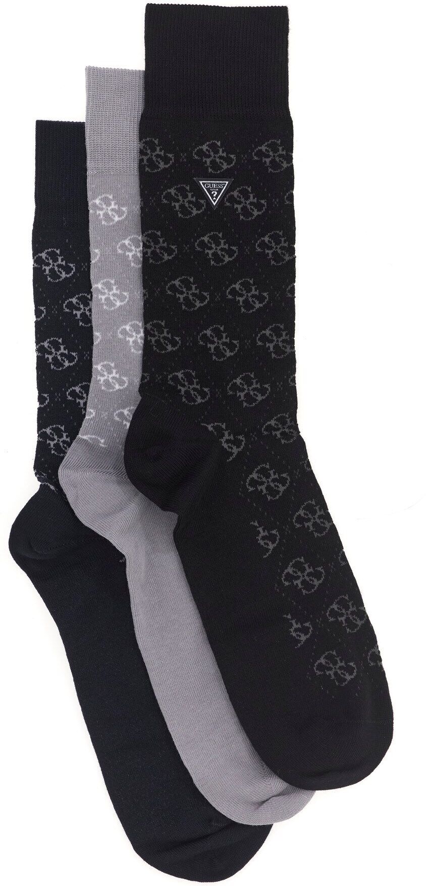 Socken GUESS "SOCKS 3PACK", Damen, Gr. 39-42, Sockengrösse, 4g allover jacquard, Baumwollmischung, elastisch, Socken Socken, mit 4G-Logojacquard 4g allover jacquard 39-42, Sockengrösse
