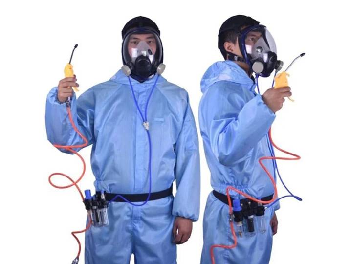 Système de respirateur industriel d'alimentation en air fonctionnelle 6800 masque complet à trois interfaces masque de protection à gaz masque complet