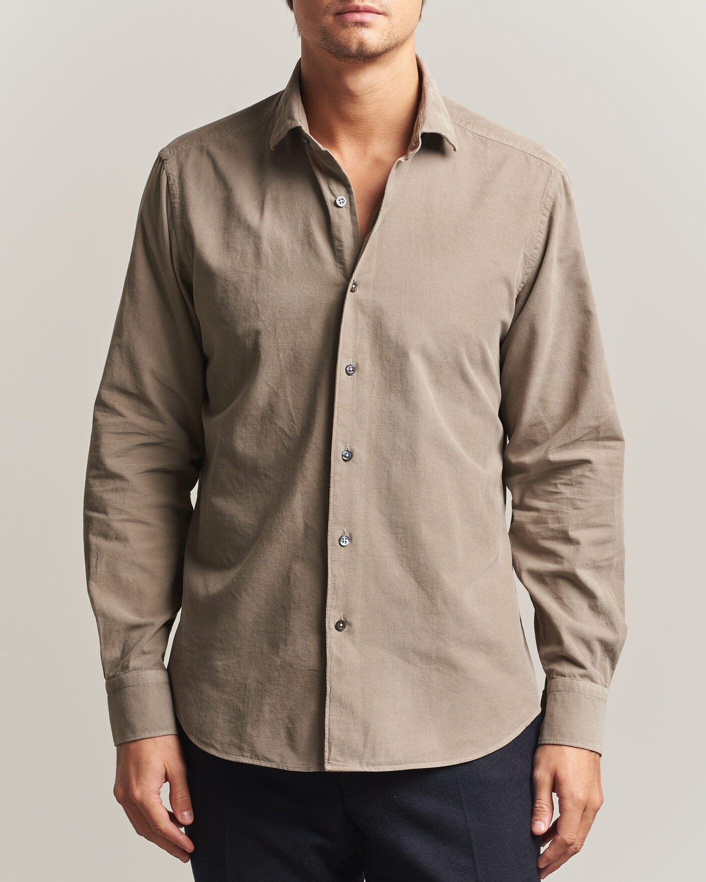 Grigio Corduroy Shirt Beige men XL Beige