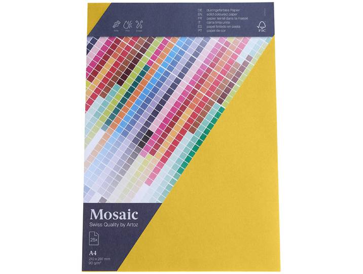 Artoz Mosaic Bogen A4 gelb 25 Stück