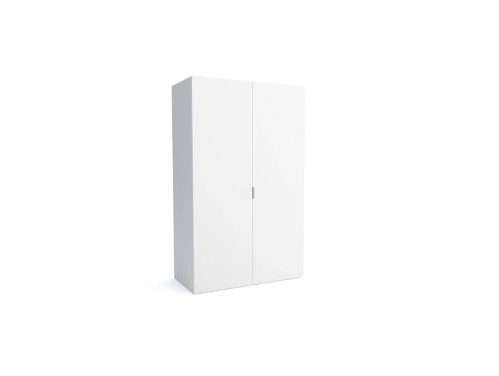 Furnlux Kleiderschrank MAT A Weiß 140x60x205 cm, 140x205x60 cm, Schlafzimmer, Kleiderschränke
