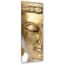 WANDBILD goldenes gesicht des buddha